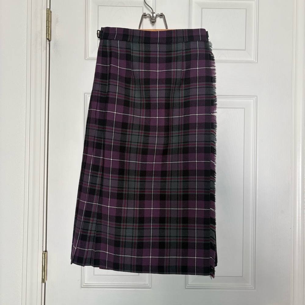 James Pringle Weavers Plaid Tartan Skirt - Purple